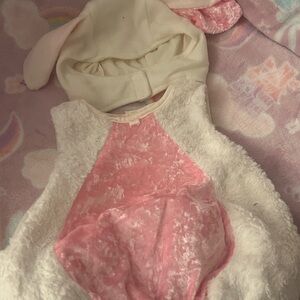 Adorable Sheep Costume with Pink and White includes shoes